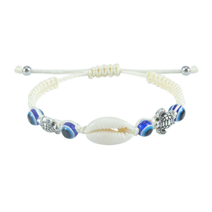 Hot Selling Turtle Shell Demon Eye Hand-Woven Versatile Bracelet Beach Surfing Rope Hand Jewelry in Stock