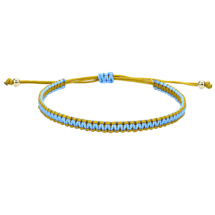 Amazon Hot Sale Hand Weaving Bracelet Flat Knot Friendship Carrying Strap Spot Multi-Color Optional