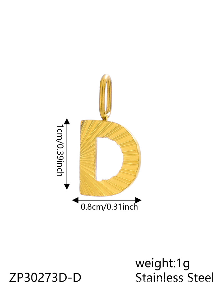 New 26 English Alphabet Charms Pendants Personalized Stainless Steel Letter Accessories Wholesale, Necklaces