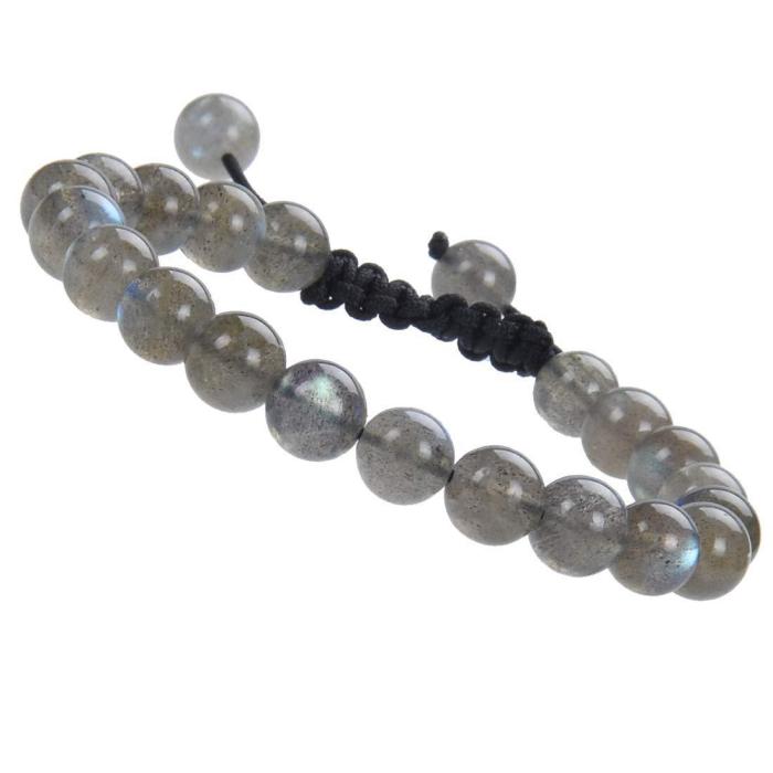 Cross-Border Hot-Selling Pink Quartz Amethyst Handmade Braided Bracelet Agate Adjustable Beaded Rope Jewelry