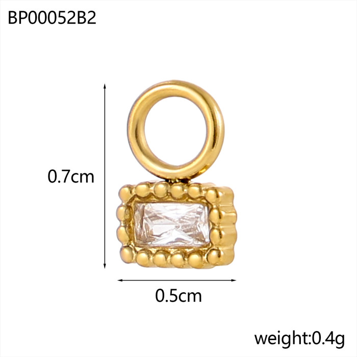 Factory Direct Wholesale Stainless Steel December Birthstone Pendant DIY Jewelry Accessories, Necklaces