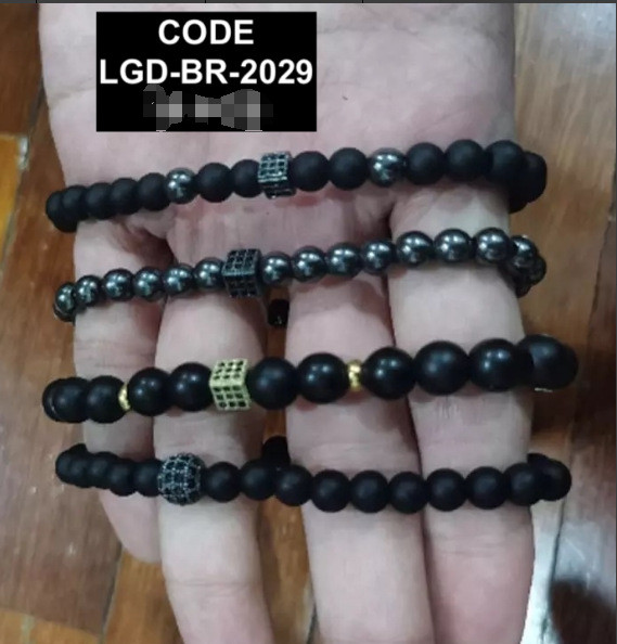 Cross-Border Foreign Trade Fashion Luxury Charm Men's Bracelet Zircon Stone Handmade Beaded Bracelet and Bangle Wholesale
