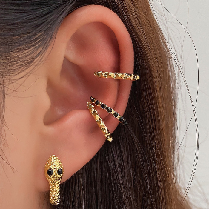 Creative Simple Ins No Piercing Ear Cuff Personality Multi-Layer Hollow C-Type Ear Clip Niche Design Sense Ear Jewelr...