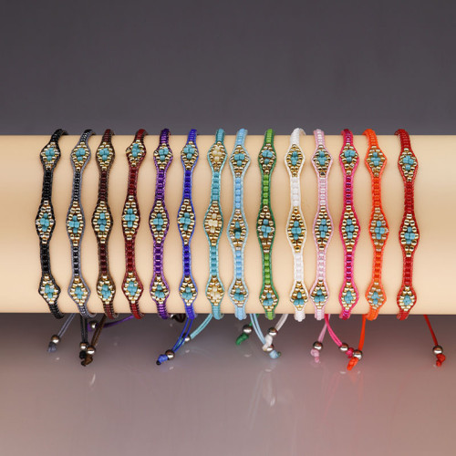 Bohemian Style Woven Bracelet Japanese Imported Rice Beads Woven Colorful Bracelet Friendship Bracelet Manufacturer Wholesale