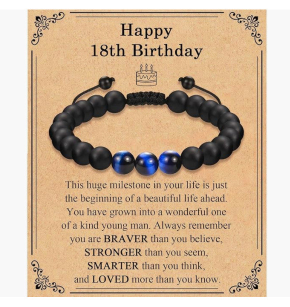Amazon Hot Selling Obsidian Matte Braided Bracelet Men's Football Fashion Tiger Eye Stone Volcanic Stone Beaded Bracelet