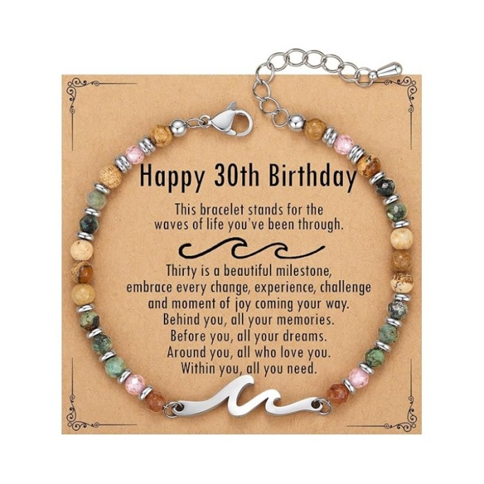 Amazon New Product 4mm Natural Stone Beaded Cross Lobster Clasp Adjustable Women's Bracelet with Card