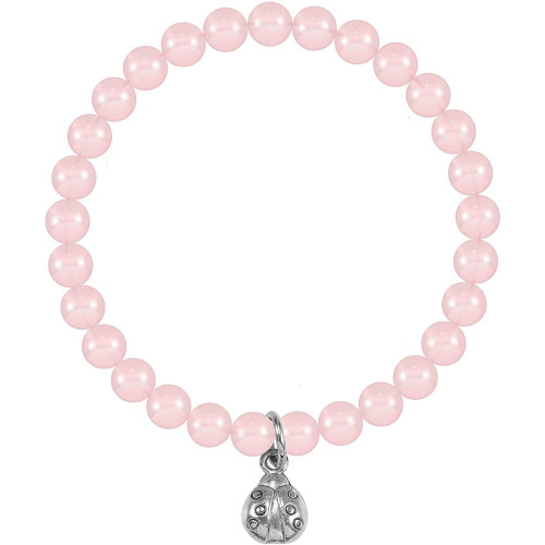 Amazon Hot-Selling Simple Women's Lapis Lazuli Rose Quartz Agate Tiger Eye Stone Water Drop Ladybug Pendant Bracelet Cross-Border