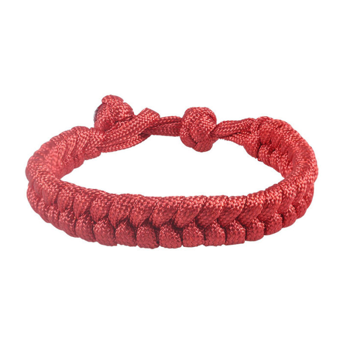 New Jewelry Solid Color Paracord Bracelet Handmade Woven Bracelet Unisex Versatile Simple Hand Rope