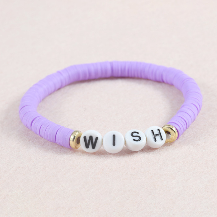 Foreign Trade Hot-Selling New LOVE Letter Soft Clay Bracelet European and American BFF Best Friend Bracelet霉霉 Friendship Bracelet