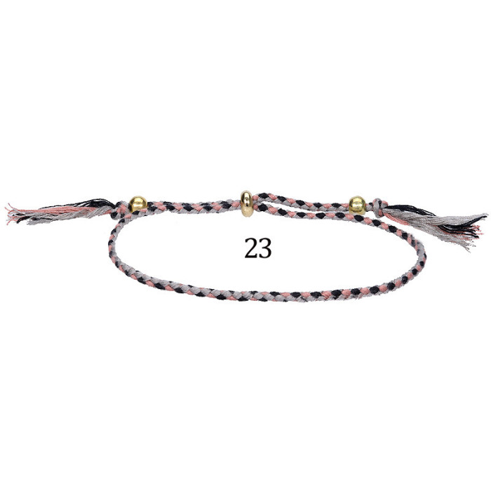 Cross-Border Hot-Selling Bracelet Woven Rope Couple Bracelet Men and Women Cultural Play Accessories Ethnic Tibetan Style Cotton Rope Copper Beads Tassel