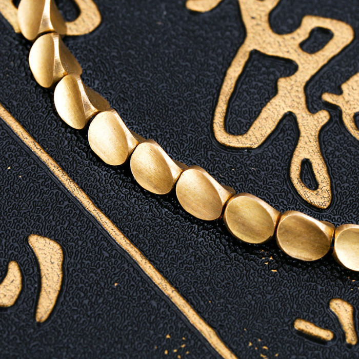 Cross-Border New Jewelry Hand-Woven Wenwan Thread Bracelet Irregular Copper Bead Bracelet Creative Pull Tassel Bracelet