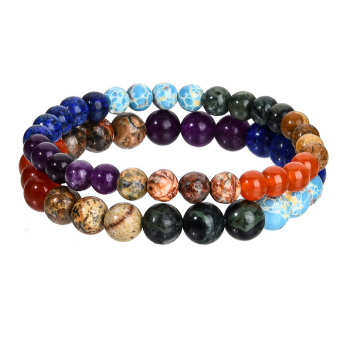Cross-Border Jewelry Pink Zebra Stone Bead Bracelet Festival Gift for Men and Women Friendship Heart Bead Bracelet Wholesale Hot Item