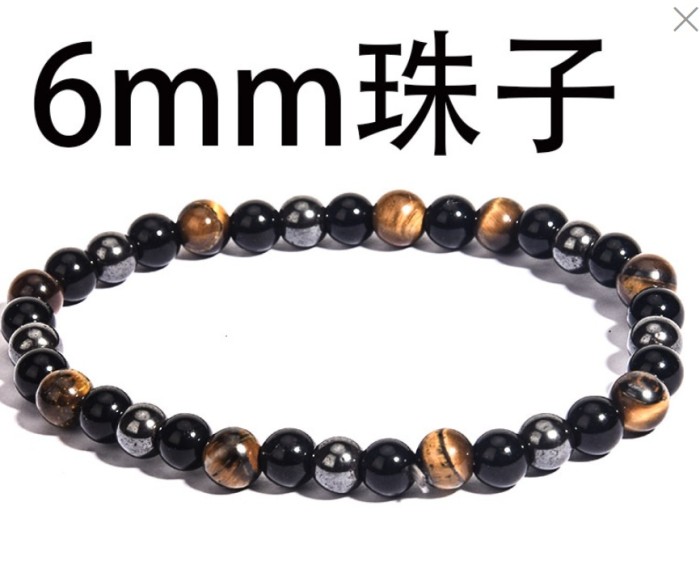 Cross-Border New Tiger Eye Obsidian Hematite Bracelet 10mm Jewelry Woven Handmade Beaded Jewelry