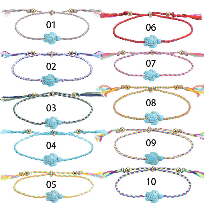 New Turtle Anklet Bohemian Style Beach Surfing Anklet Multi-Color Manufacturer Long-Term in Stock