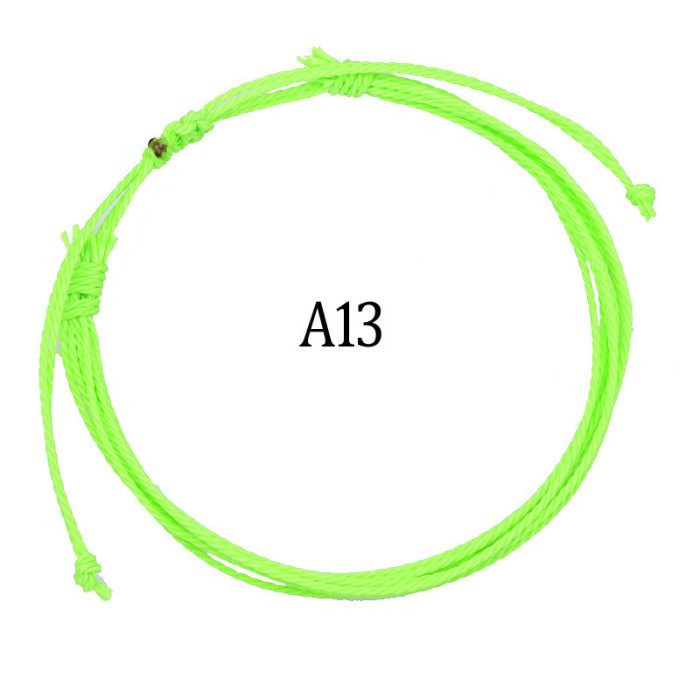 Cross-Border Hot Selling Jewelry Wholesale Taiwan Wax Thread Handmade Braided Bracelets Multicolor Rope Braided Friendship Bracelets Manufacturer