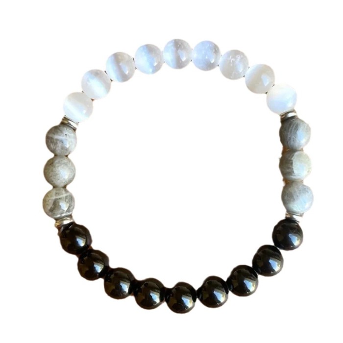 Cross-Border New Amazon Temu Hot-Selling Obsidian 8mm Beaded Bracelet Temu Cross-Border Hot-Selling