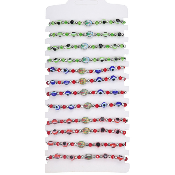 New St. Benedict St. Jude Devil's Eye Beaded Bracelet Lucky Amulet Manufacturer In Stock