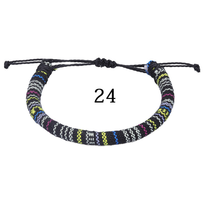 Cross-Border Hot Sale Bohemian Ethnic Style Handmade Woven Bracelet Youth Colorful Surfing Rope Friendship Bracelet