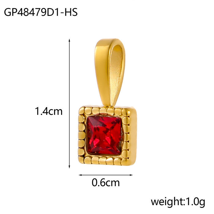 Classic Element DIY Pendant Necklace Colorful Zircon Pendant Hanging Ornament Accessories Twelve Birthstone Necklace...