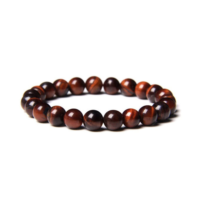 Cross-Border European and American Men's Stone Bead Bracelet Set Decorations Round Beaded Bracelet for Men and Women Agate Elastic Beaded Bracelet