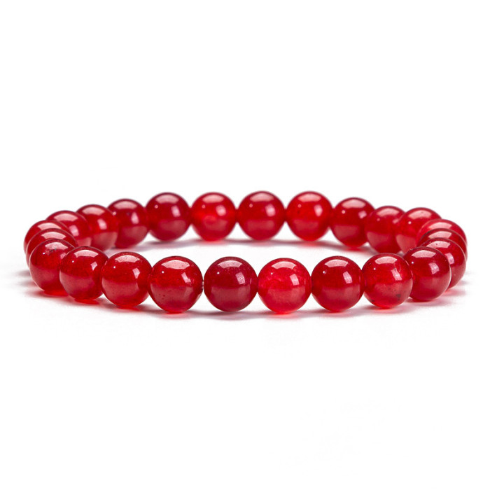 New Arrival Agate Pink Crystal Aquamarine Beaded Bracelet Tiger Eye Elastic Bracelet Amazon Foreign Trade Jewelry