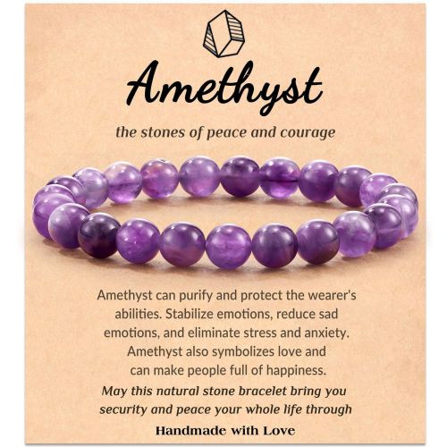 Cross-Border Single Circle Beaded Bracelet Tiger Eye Stone Green Chalcedony Beads Crystal Blue Turquoise Beaded Bracelet Dream Purple