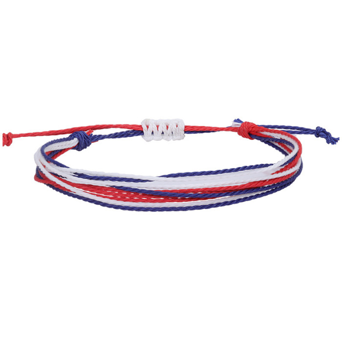 Cross-Border Hot-Selling Bohemian Style Waterproof Wax Thread Woven Bracelet Friendship Lucky Rope Manufacturer In Stock