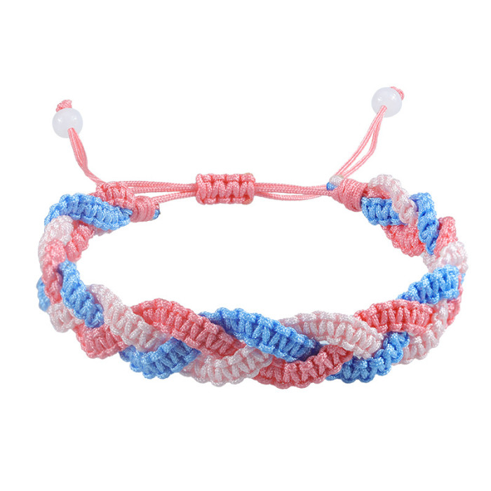 Hot Sale New Bohemian Style Woven Bracelet Macaron Color Block Multi-layer Bracelet in Stock