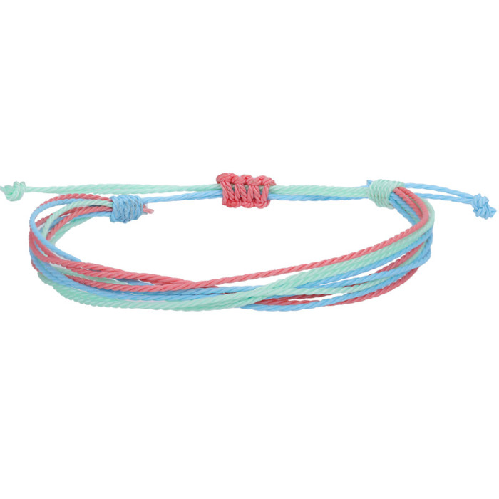 Cross-Border Hot-Selling Bohemian Style Waterproof Wax Thread Woven Bracelet Friendship Lucky Rope Manufacturer In Stock