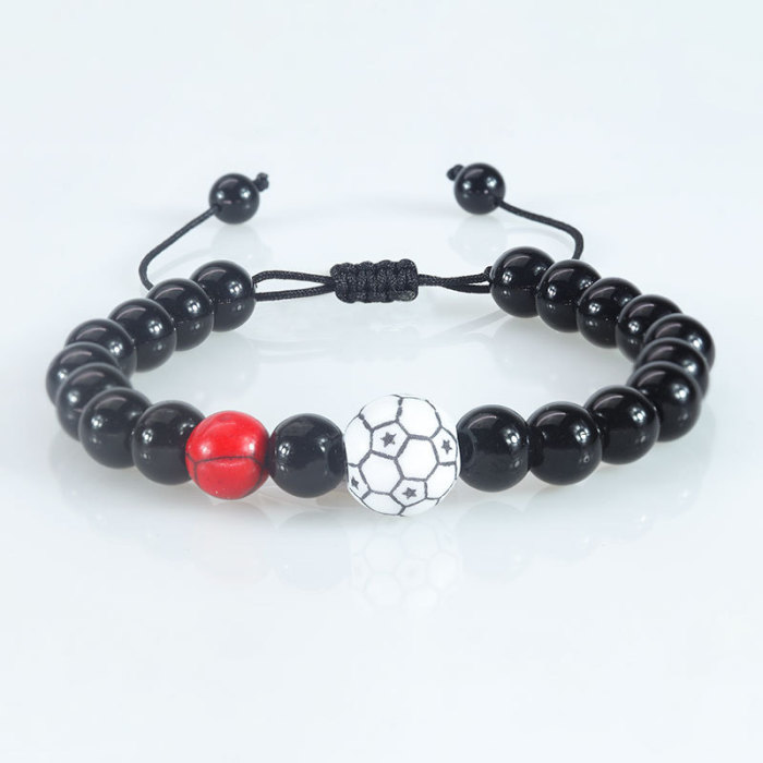 Amazon Cross-Border Hot Sale Charming Men's Bracelet Matte Couple Various Ball Accessories In Stock Wholesale