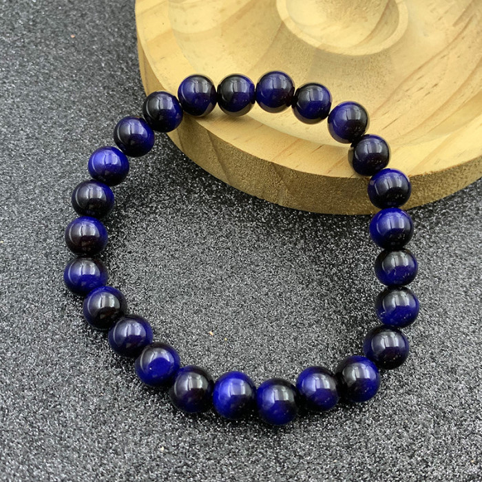 New TK Cross-Border Hot-Selling Bracelet High Imitation Tiger Eye Stone Blue Tiger Eye Green Tiger Eye Obsidian Bracelet Men's Bracelet