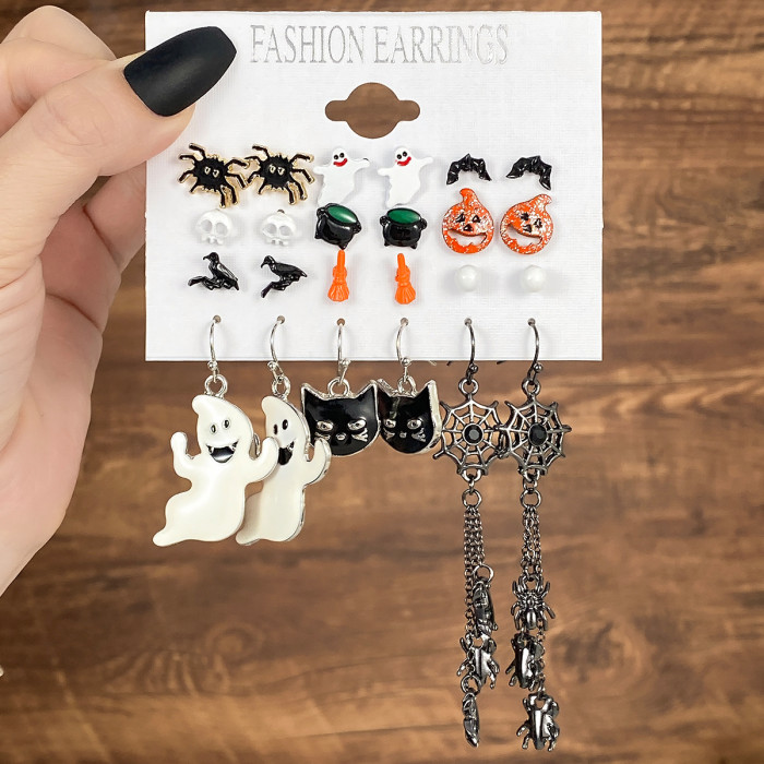 Halloween Earrings European Horror Funny Halloween Earrings Funny Pumpkin Earrings Halloween Party Supplies