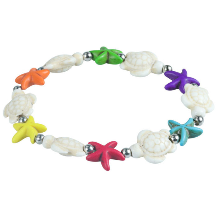 Hot-Selling Bracelet Starfish Shell Turquoise Vacation Bracelet Ocean Style Shell Turtle Bracelet Wholesale