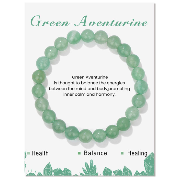 Amazon Hot-Selling Beaded Bracelet Single Loop Elastic Cord 8mm Amethyst Agate Gift Bracelet Women's Rose Quartz Bracelet