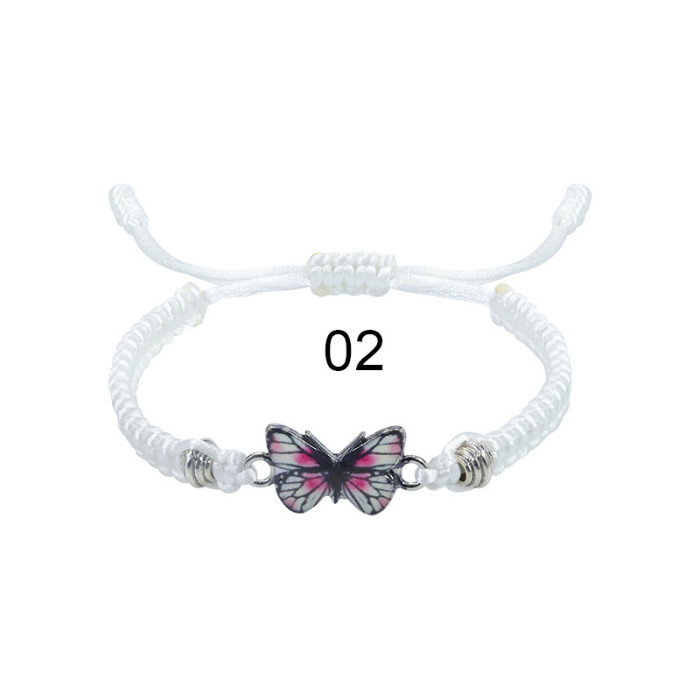 New Butterfly Woven Bracelet Valentine's Day Unisex Best Friend Couple Butterfly Jewelry Bracelet Manufacturer in Stock