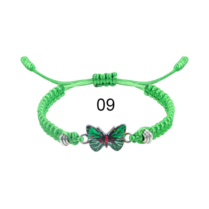 New Butterfly Woven Bracelet Valentine's Day Unisex Best Friend Couple Butterfly Jewelry Bracelet Manufacturer in Stock