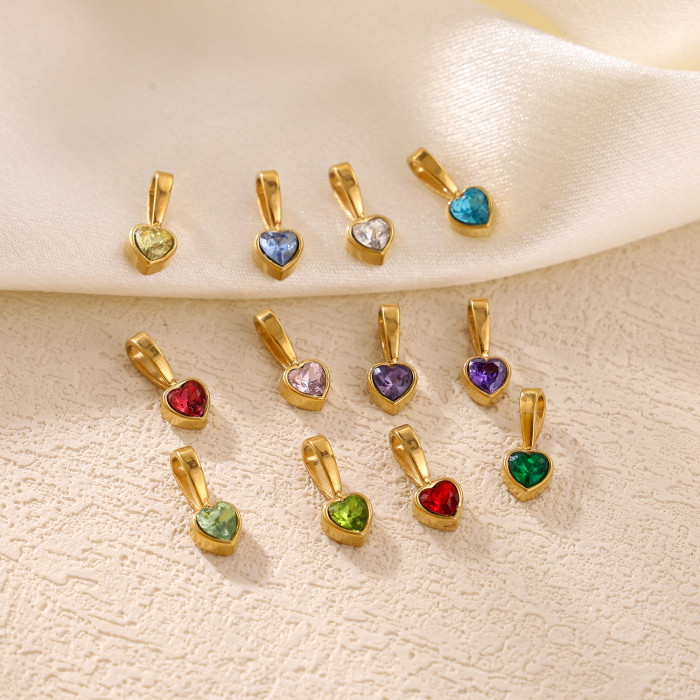 Classic Element DIY Pendant Necklace Colorful Zircon Pendant Hanging Ornament Accessories Twelve Birthstone Necklace...