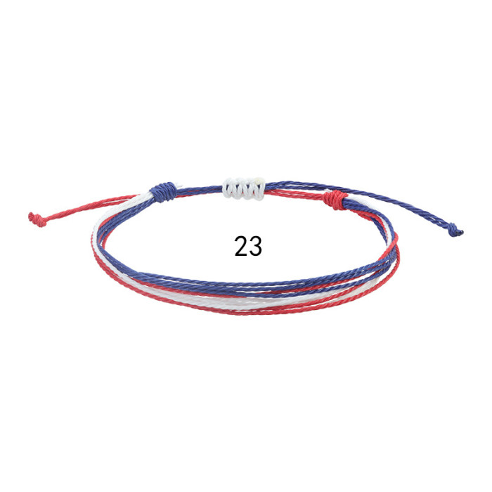 TEMU Source Bohemian Style Waterproof Wax Thread Braided Anklet Summer Beach Surfing Foot Rope Wholesale