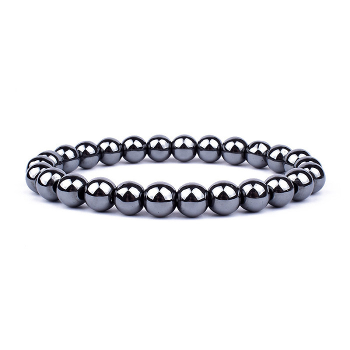 Natural Tiger Eye Agate Stone Bracelet Handmade Woven Yoga Bracelet for Men Obsidian Magnetic Single Circle Tiger Eye Stone Bracelet