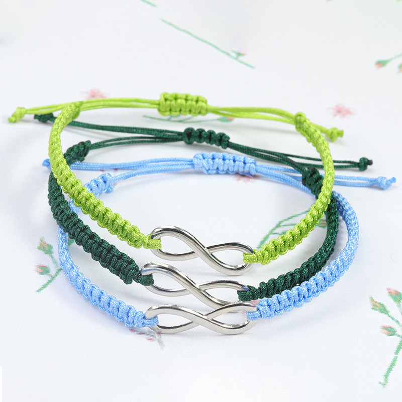 Cross-Border Hot-Selling 8-Character Lucky Bracelet Hand-Woven Bracelet Couple Best Friend Friendship Gift Jewelry Bracelet