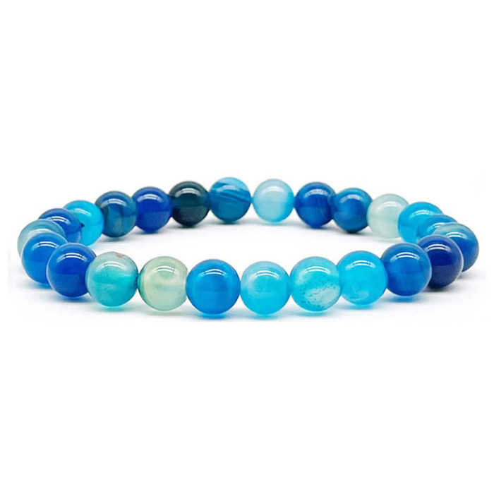 Amazon Hot Selling 8mm Cat's Eye Stone Pink Amethyst Bead Bracelet for Women Elastic Cord Agate Stone Bead Bracelet Wholesale