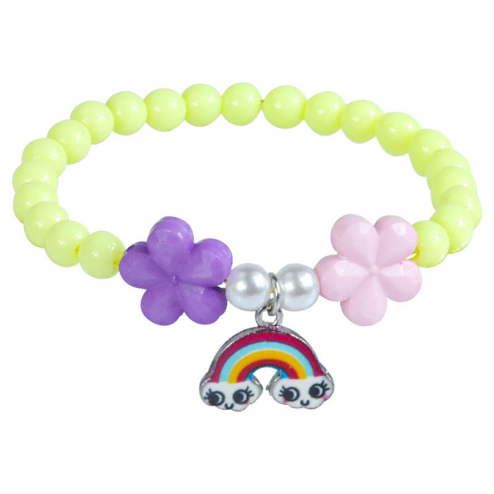 Children's Bracelet Heart Star Acrylic Candy Girl Dopamine Color Stone Bracelet Friend Gift Wholesale