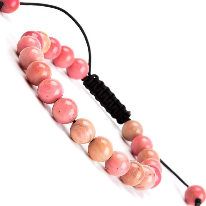 Cross-Border Hot-Selling Pink Quartz Amethyst Handmade Braided Bracelet Agate Adjustable Beaded Rope Jewelry
