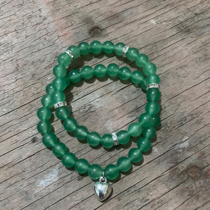 Cross-Border Jewelry Pink Zebra Stone Bead Bracelet Festival Gift for Men and Women Friendship Heart Bead Bracelet Wholesale Hot Item