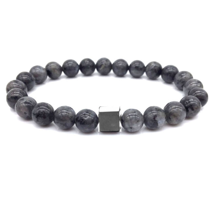 Live Hot Sale White Turquoise Volcanic Stone Couple Bracelets for Women Black and White Impermanence Boyfriend Couple Beaded Bracelet Set