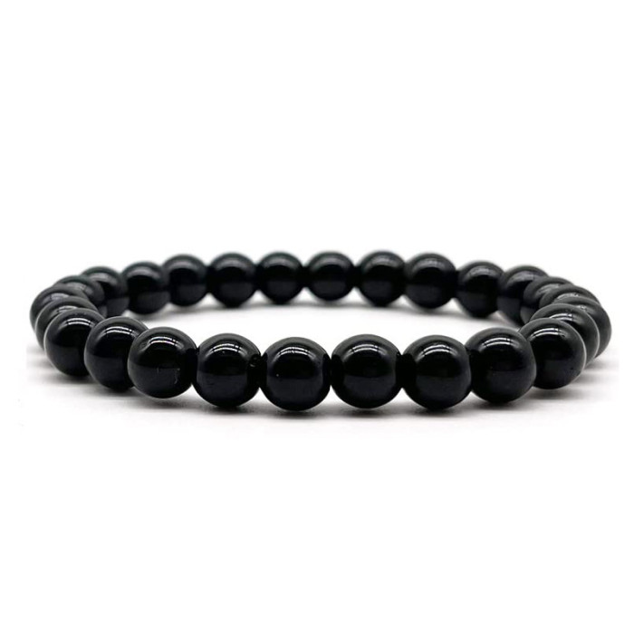 Amazon Hot Selling 8mm Cat's Eye Stone Pink Amethyst Bead Bracelet for Women Elastic Cord Agate Stone Bead Bracelet Wholesale