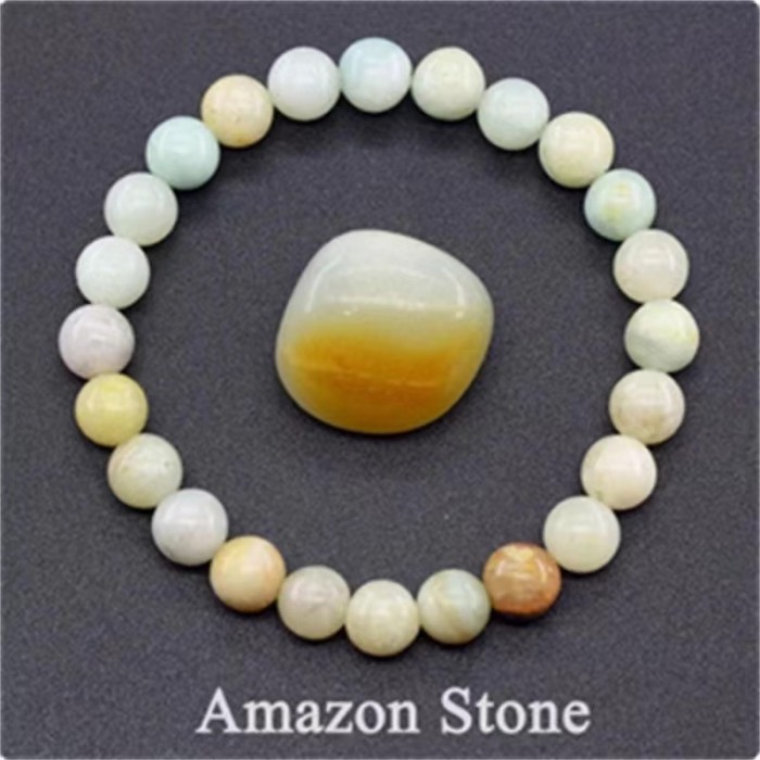 Amazon TEMU Amethyst Tiger Eye Stretch Bracelet Rose Quartz Agate Mixed Color Beads Bracelet WISH Hot Item