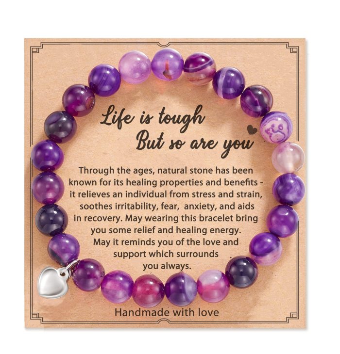 European and American Cross-Border Hot Sale Heart Bracelet Men's Handmade Pendant Accessories Women's Versatile High-End Card Bracelet Gift