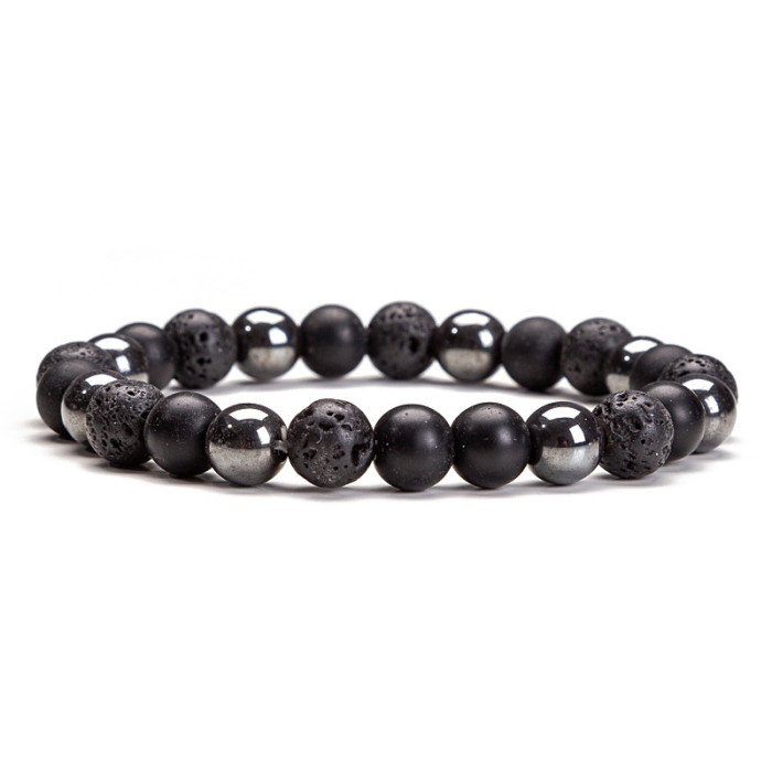 New Arrival Agate Pink Crystal Aquamarine Beaded Bracelet Tiger Eye Elastic Bracelet Amazon Foreign Trade Jewelry
