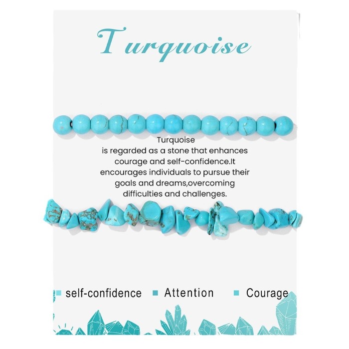 Amazon Hot-Selling Crystal Agate Beaded Bracelet European and American Irregular Stone Beads 2-Piece Set Bracelet Export Exclusive